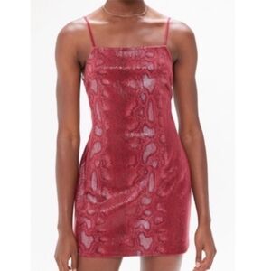 Urban Outfitters Red Snake Print Dress